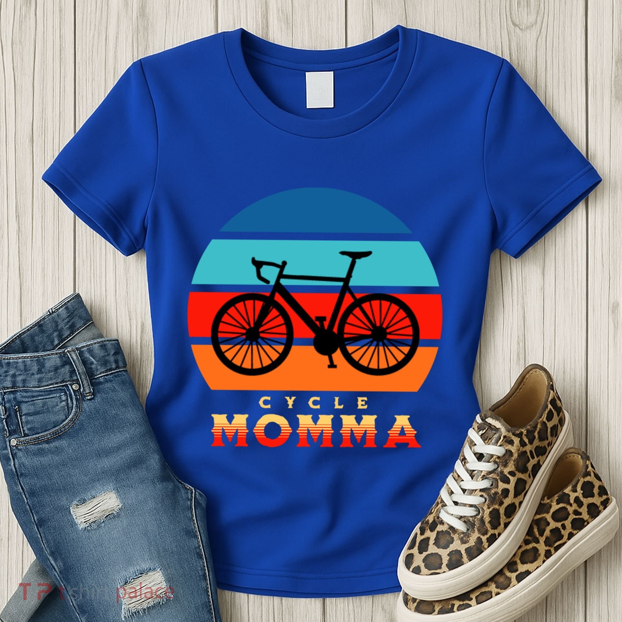 Cycle Momma Mom Mountain Bike Cyclist Cycling Coach Bicycle Cute Gift Women's T-Shirt