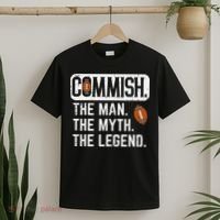 Commish Man Myth Legend Fantasy Football Commissioner T-Shirt thumb 2