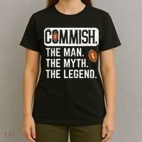 Commish Man Myth Legend Fantasy Football Commissioner T-Shirt thumb 4