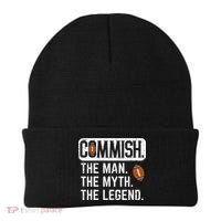 Commish Man Myth Legend Fantasy Football Commissioner Beanie thumb 0