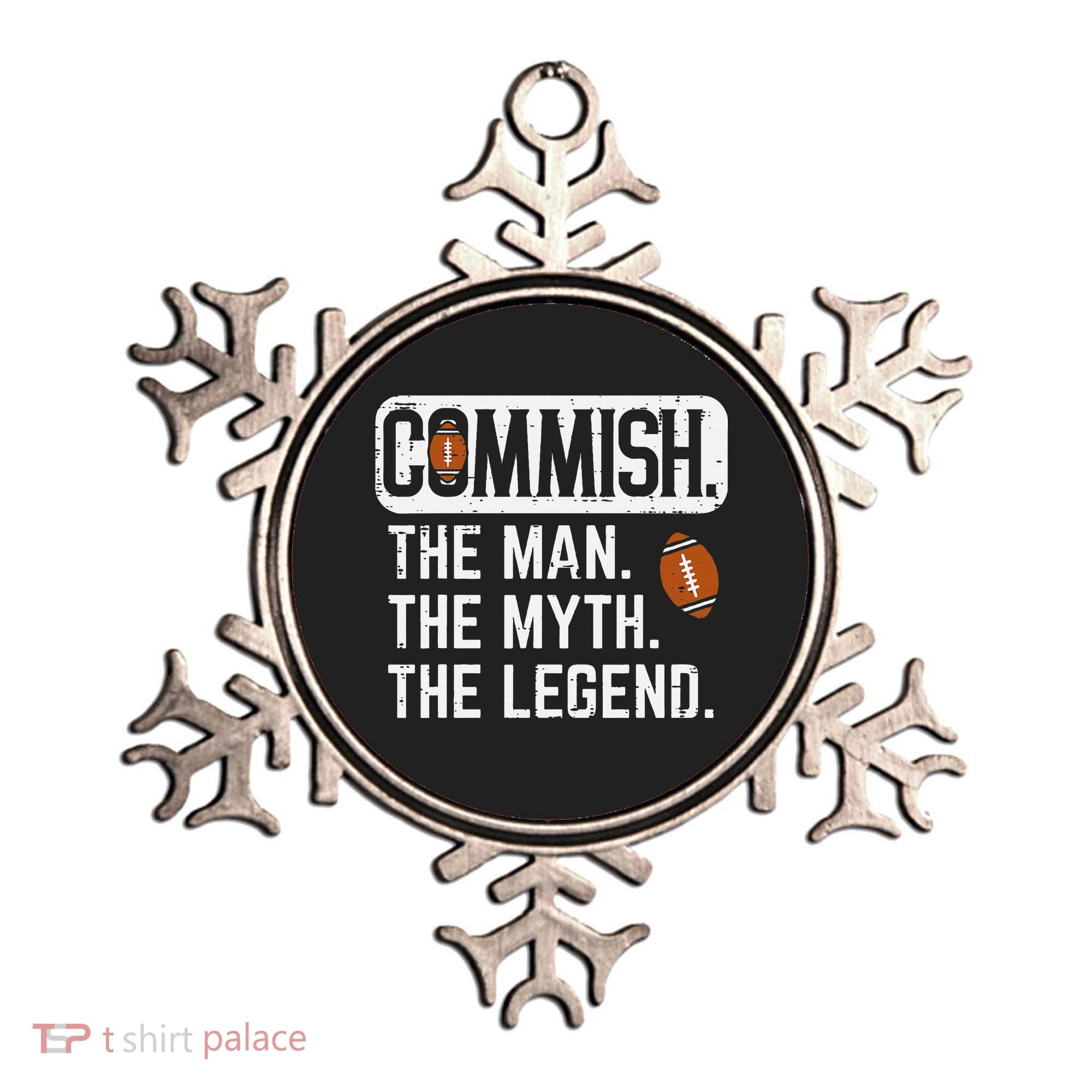 Commish Man Myth Legend Fantasy Football Commissioner Ornament