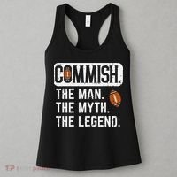 Commish Man Myth Legend Fantasy Football Commissioner Women's Tank Top thumb 3