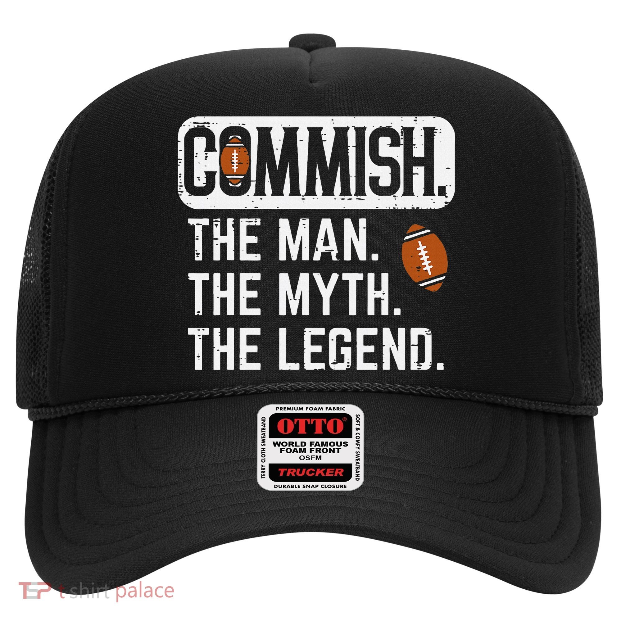 Commish Man Myth Legend Fantasy Football Commissioner Hat