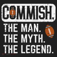 Commish Man Myth Legend Fantasy Football Commissioner Hat thumb 2