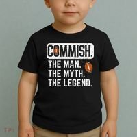 Commish Man Myth Legend Fantasy Football Commissioner Toddler T-Shirt thumb 2