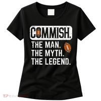 Commish Man Myth Legend Fantasy Football Commissioner Women's T-Shirt thumb 0