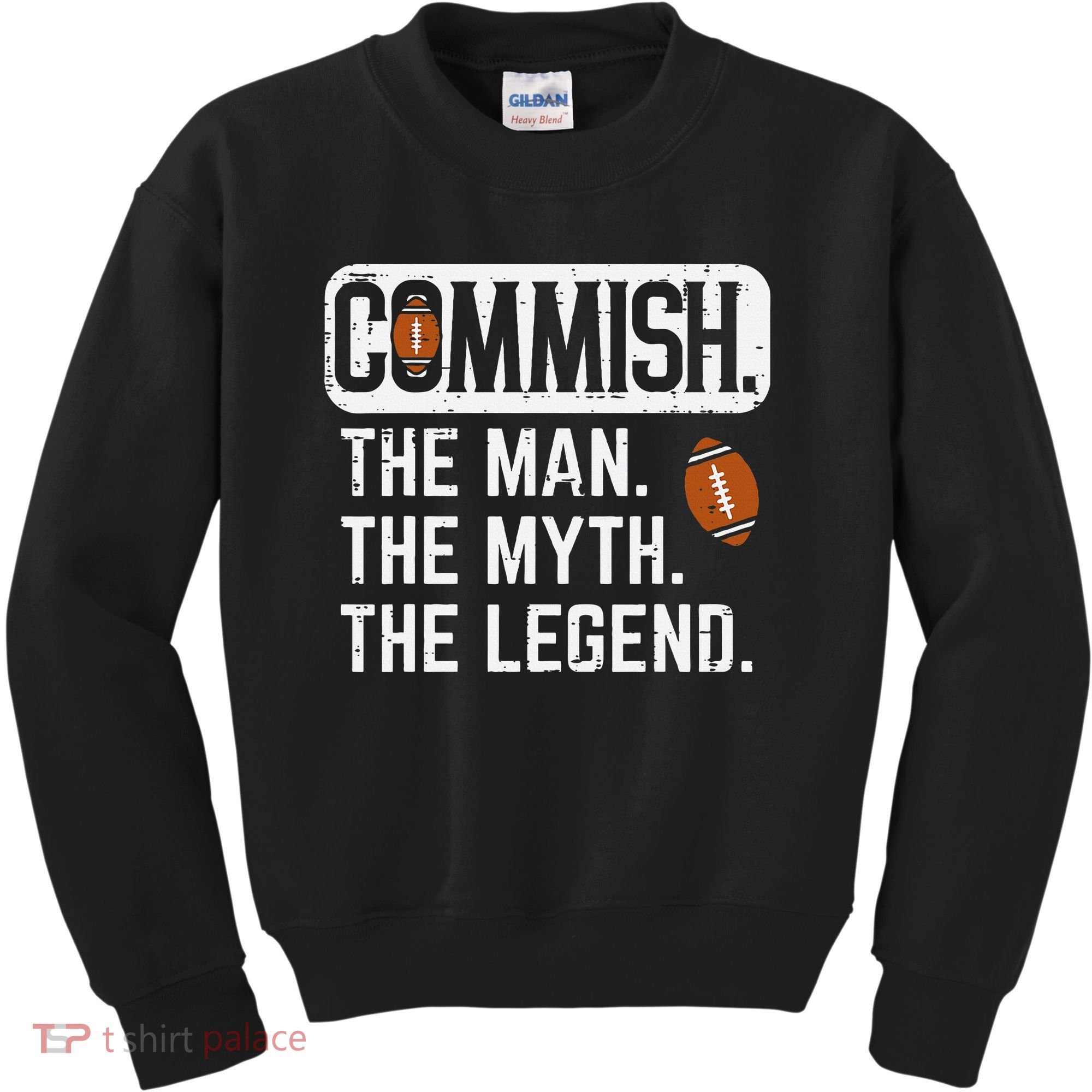 Commish Man Myth Legend Fantasy Football Commissioner Kids Sweatshirt