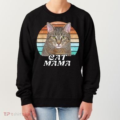 Cat Mama Mom Mothers Day Tabby Retro Women's Sweatshirt