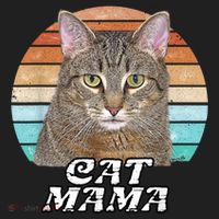 Cat Mama Mom Mothers Day Tabby Retro Women's Sweatshirt thumb 2