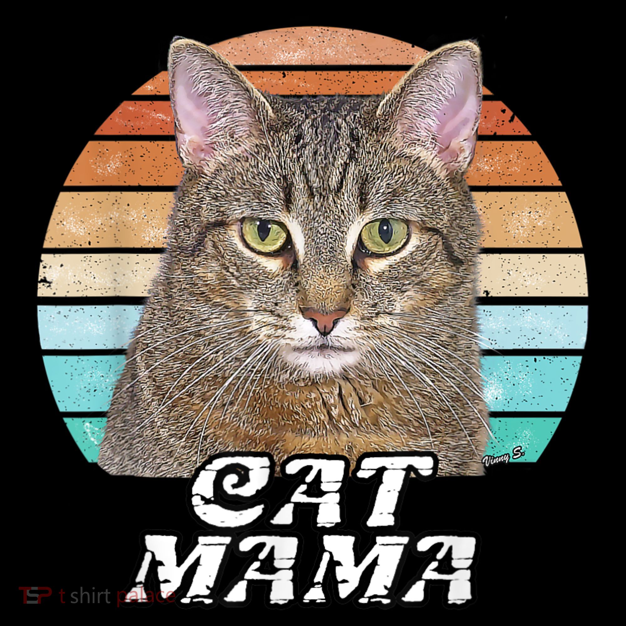 Cat Mama Mom Mothers Day Tabby Retro Coffee Mug
