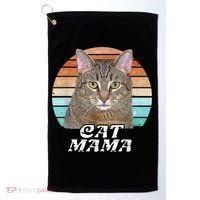 Cat Mama Mom Mothers Day Tabby Retro Golf Towel thumb 0