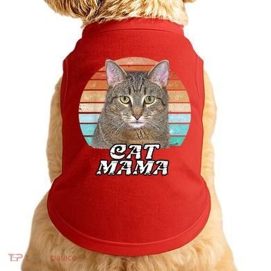 Cat Mama Mom Mothers Day Tabby Retro Doggie Tank