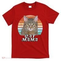 Cat Mama Mom Mothers Day Tabby Retro T-Shirt thumb 0