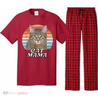 Cat Mama Mom Mothers Day Tabby Retro Pajama Set thumb 0