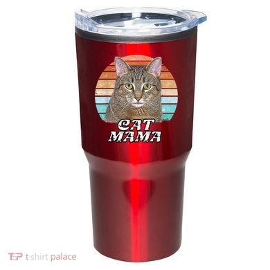 Cat Mama Mom Mothers Day Tabby Retro Tumbler