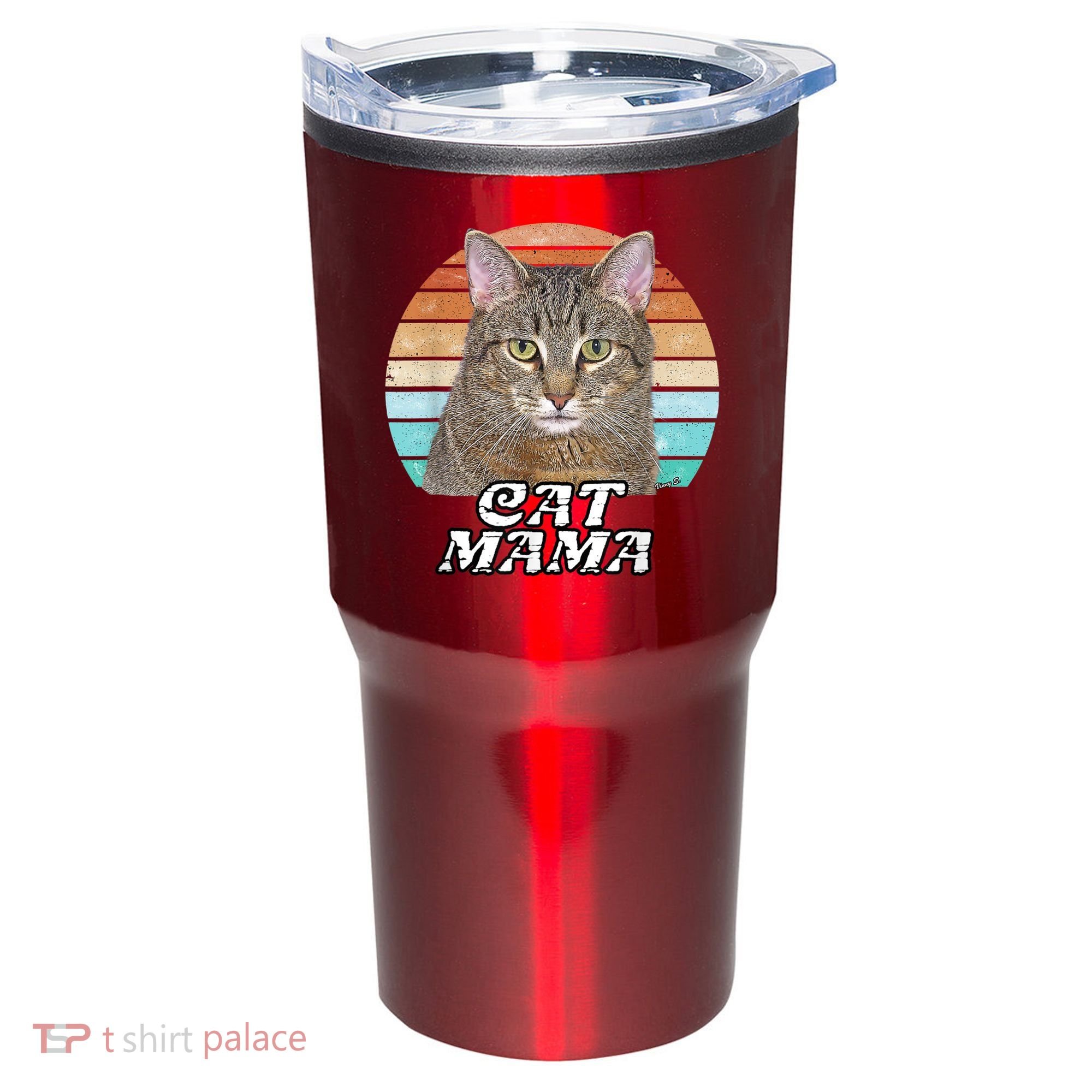 Cat Mama Mom Mothers Day Tabby Retro Tumbler