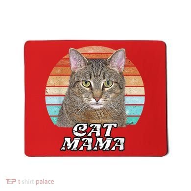Cat Mama Mom Mothers Day Tabby Retro Mousepad