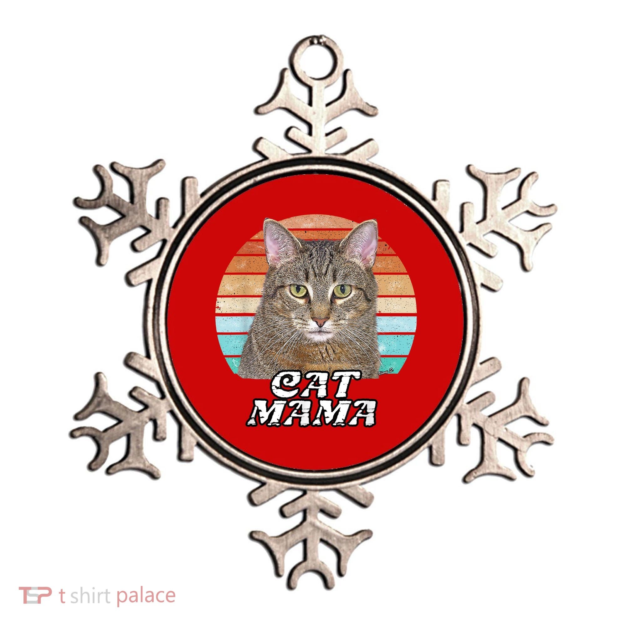 Cat Mama Mom Mothers Day Tabby Retro Ornament