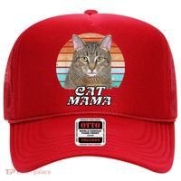 Cat Mama Mom Mothers Day Tabby Retro Hat thumb 0