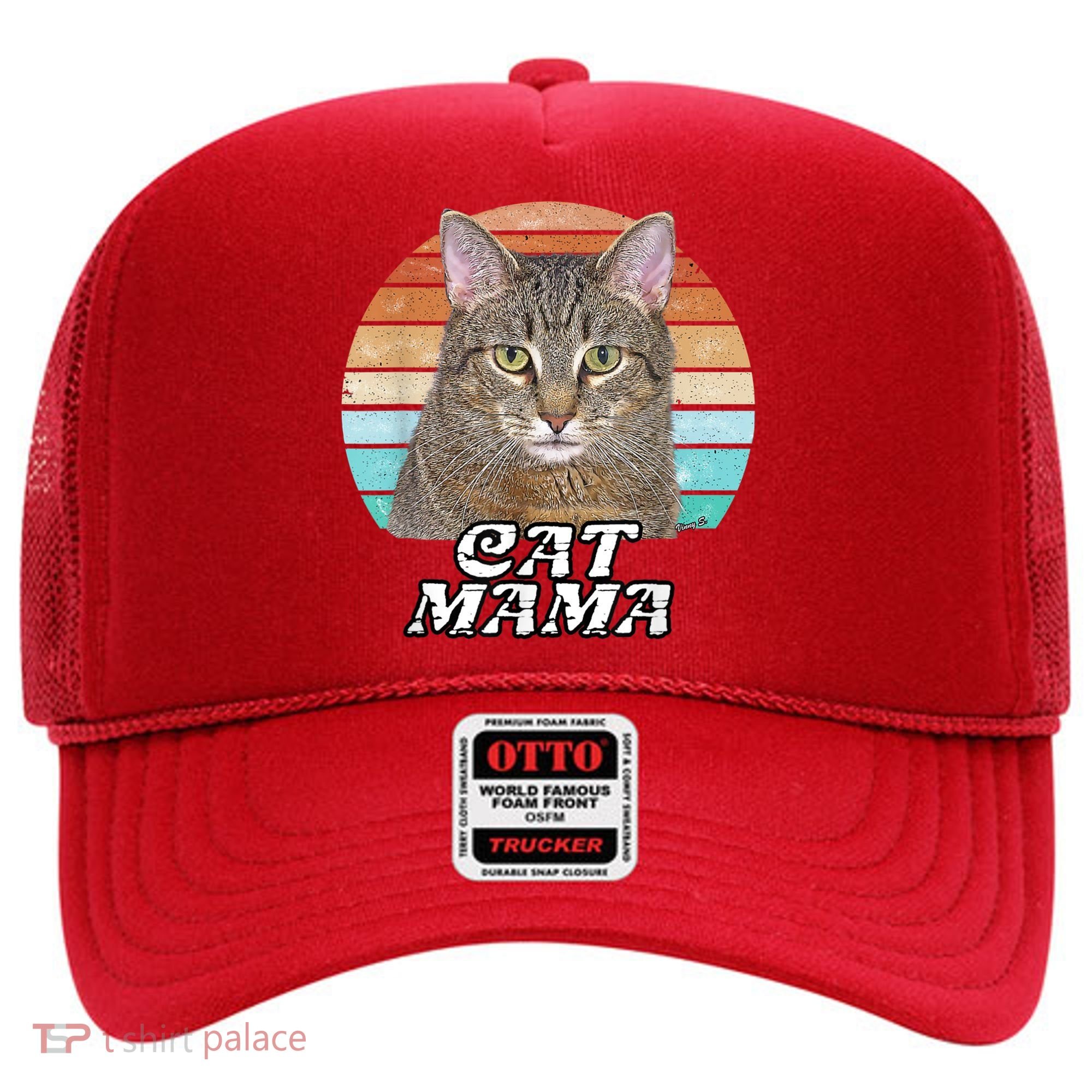Cat Mama Mom Mothers Day Tabby Retro Hat