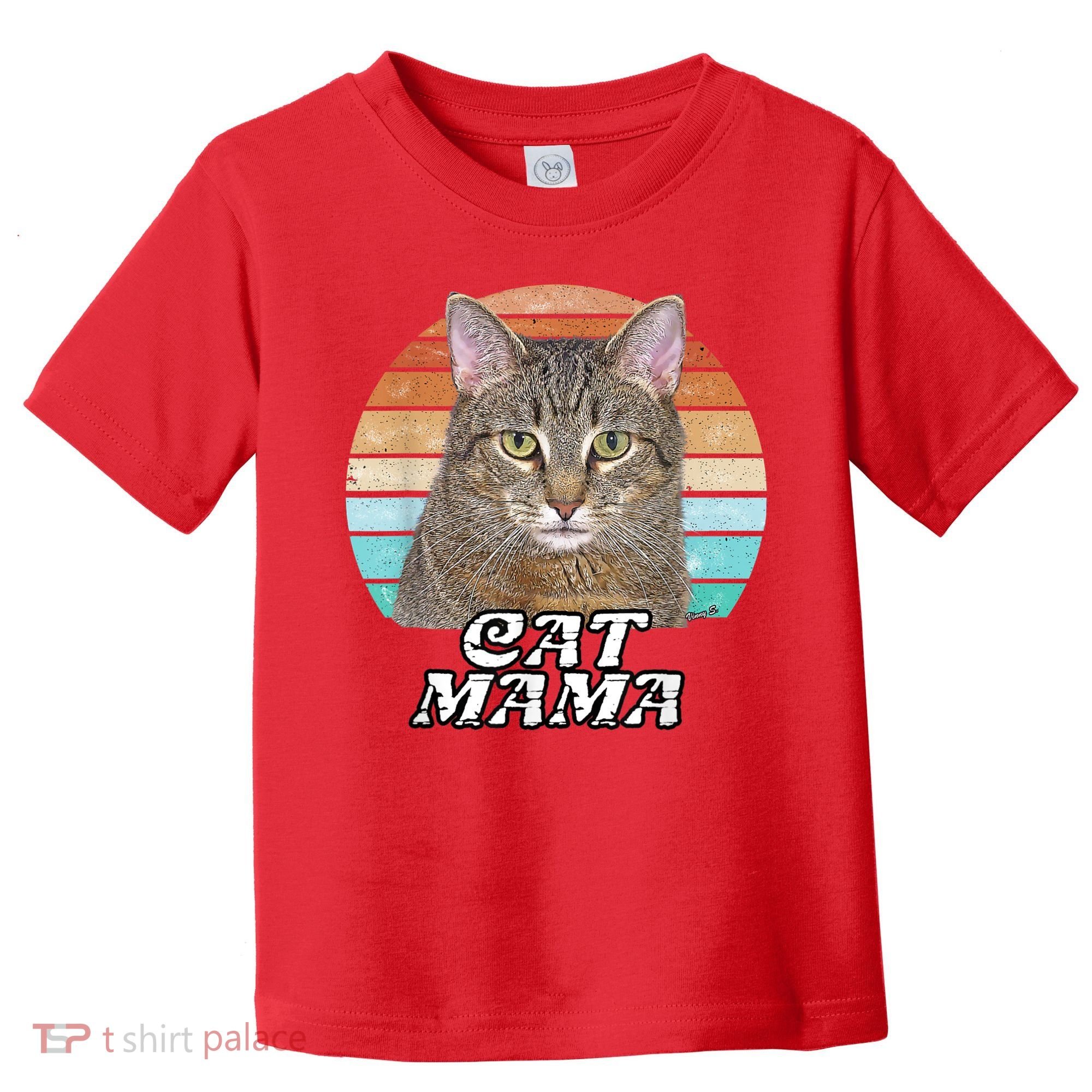 Cat Mama Mom Mothers Day Tabby Retro Toddler T-Shirt