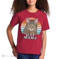 Cat Mama Mom Mothers Day Tabby Retro Kids T-Shirt thumb 2