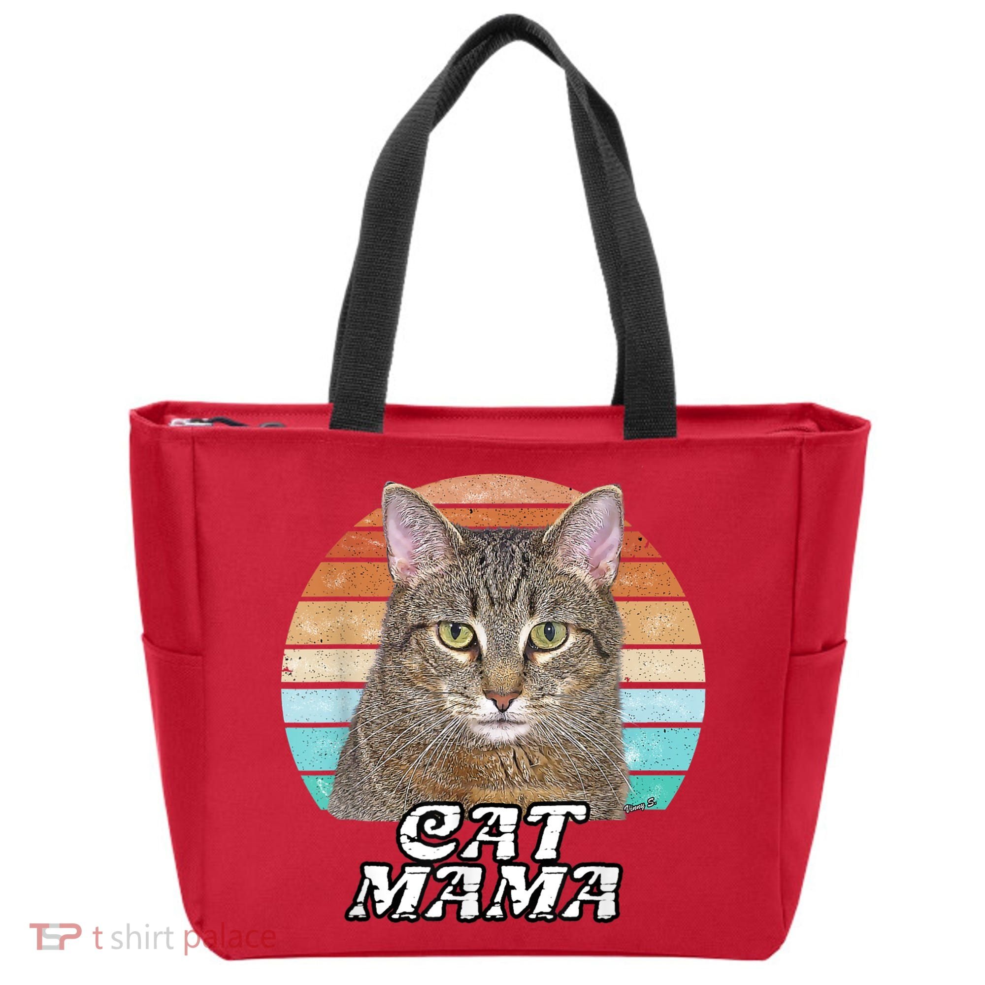 Cat Mama Mom Mothers Day Tabby Retro Tote Bag