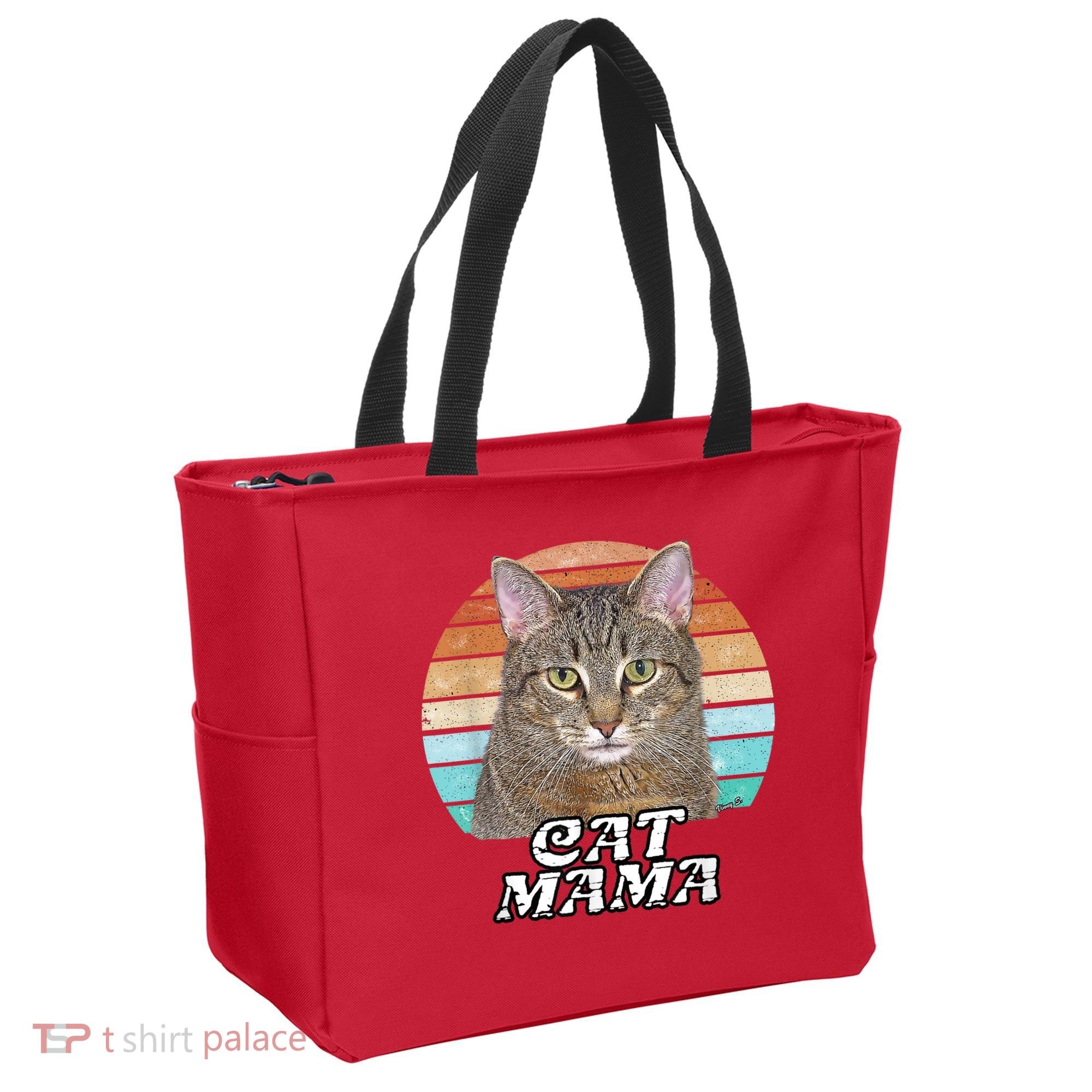 Cat Mama Mom Mothers Day Tabby Retro Tote Bag