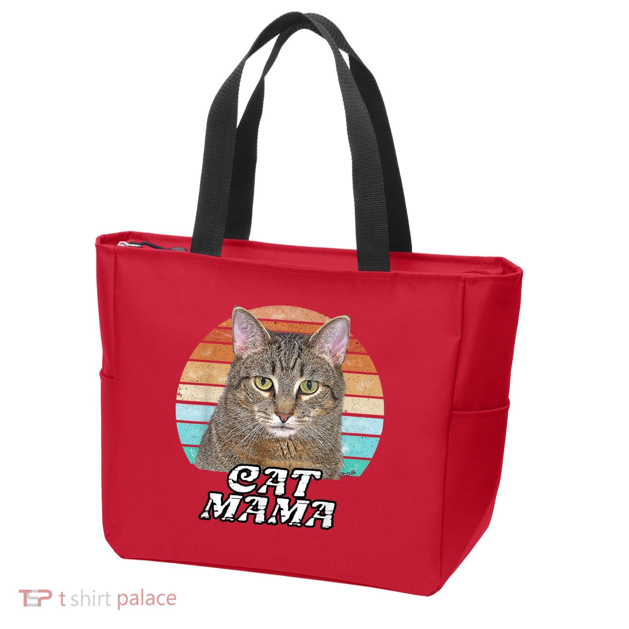 Cat Mama Mom Mothers Day Tabby Retro Tote Bag