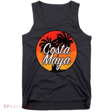 Costa Maya Mexico Vacation Cruise Vintage Sunset Souvenir Tank Top