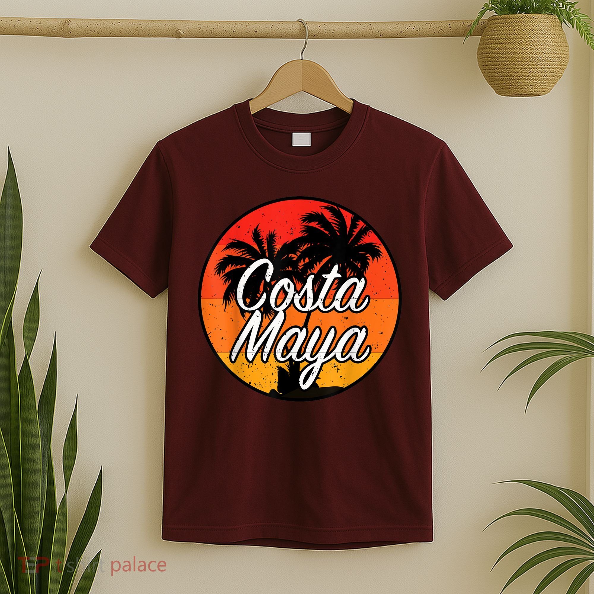 Costa Maya Mexico Vacation Cruise Vintage Sunset Souvenir T-Shirt