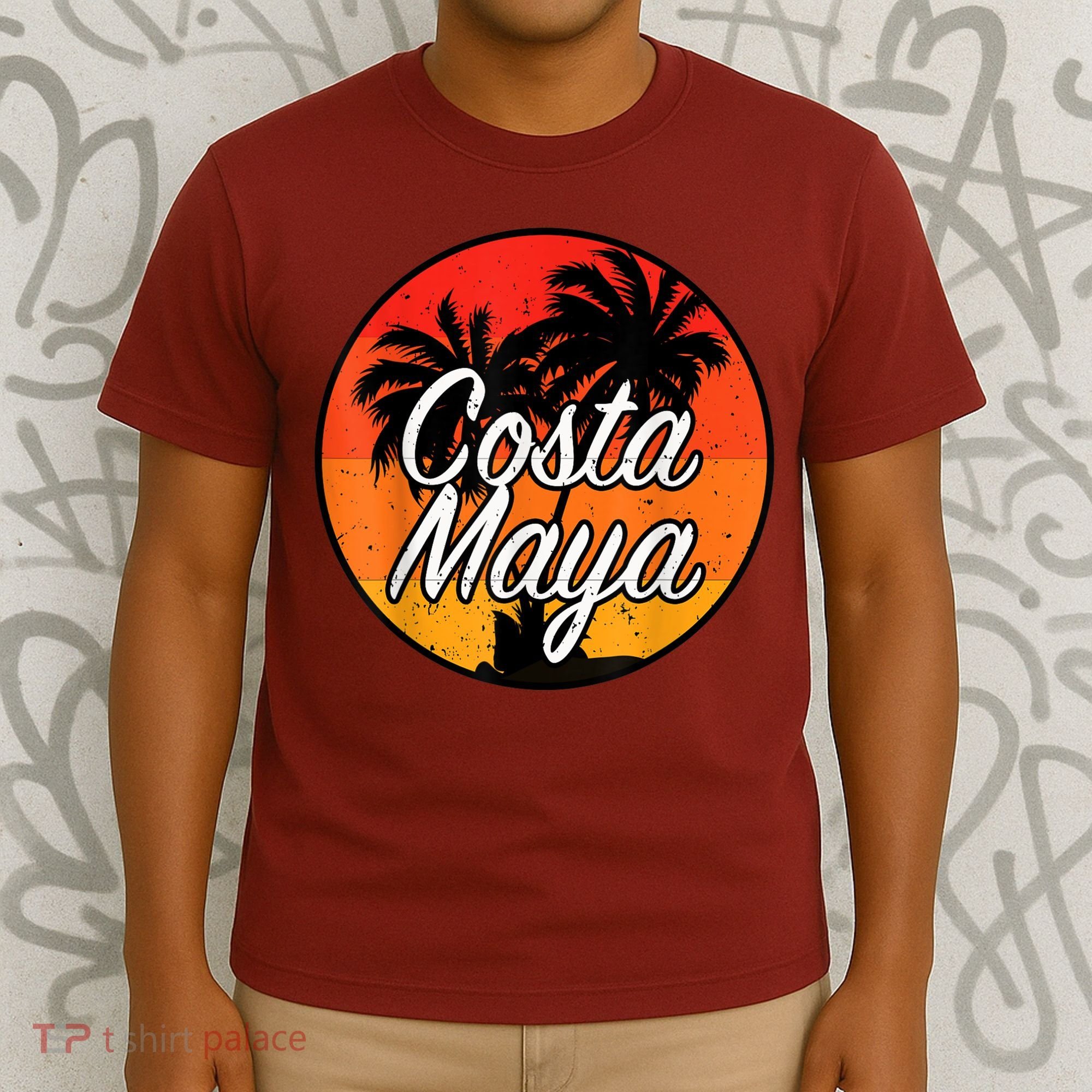 Costa Maya Mexico Vacation Cruise Vintage Sunset Souvenir T-Shirt