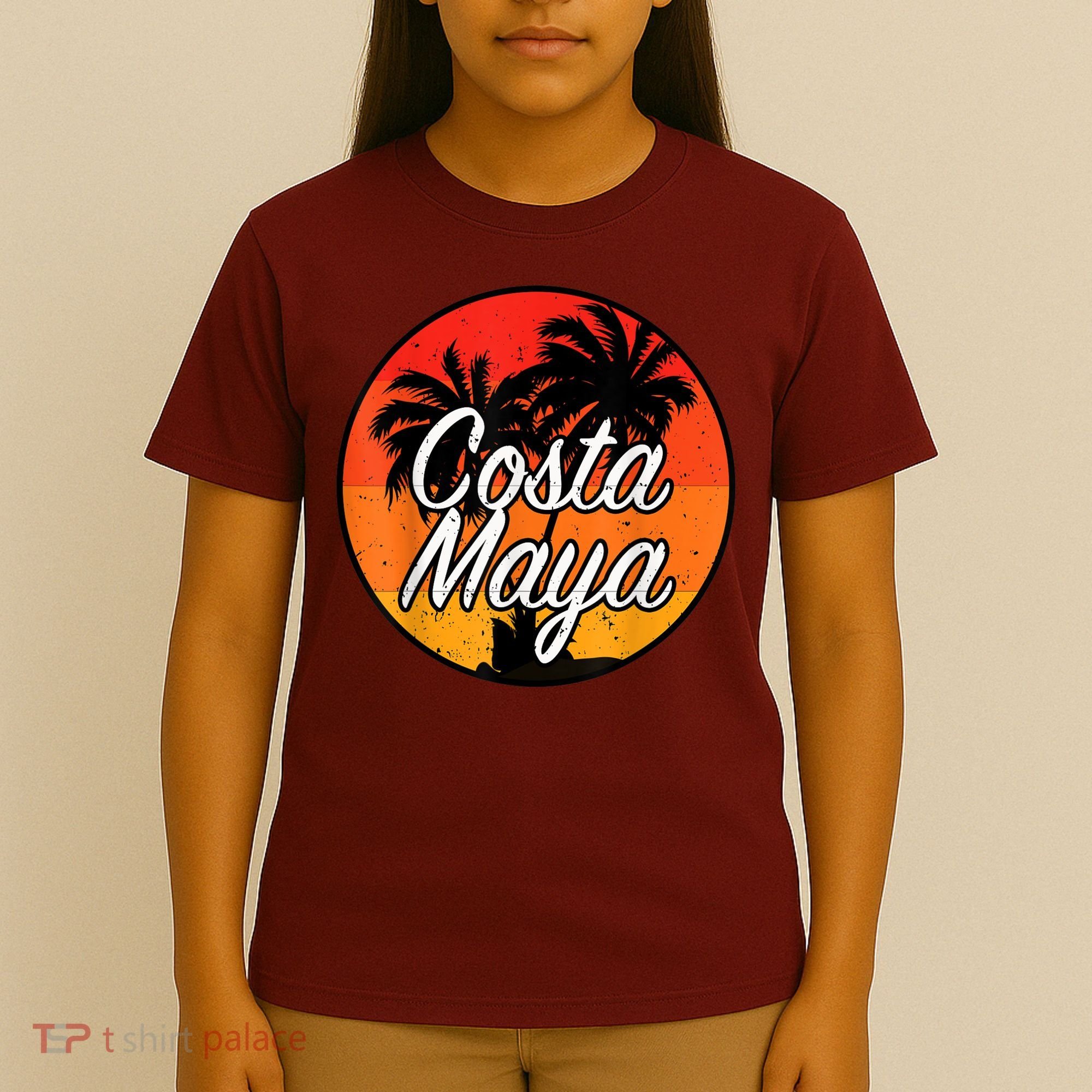 Costa Maya Mexico Vacation Cruise Vintage Sunset Souvenir T-Shirt