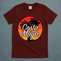 Costa Maya Mexico Vacation Cruise Vintage Sunset Souvenir T-Shirt thumb 5