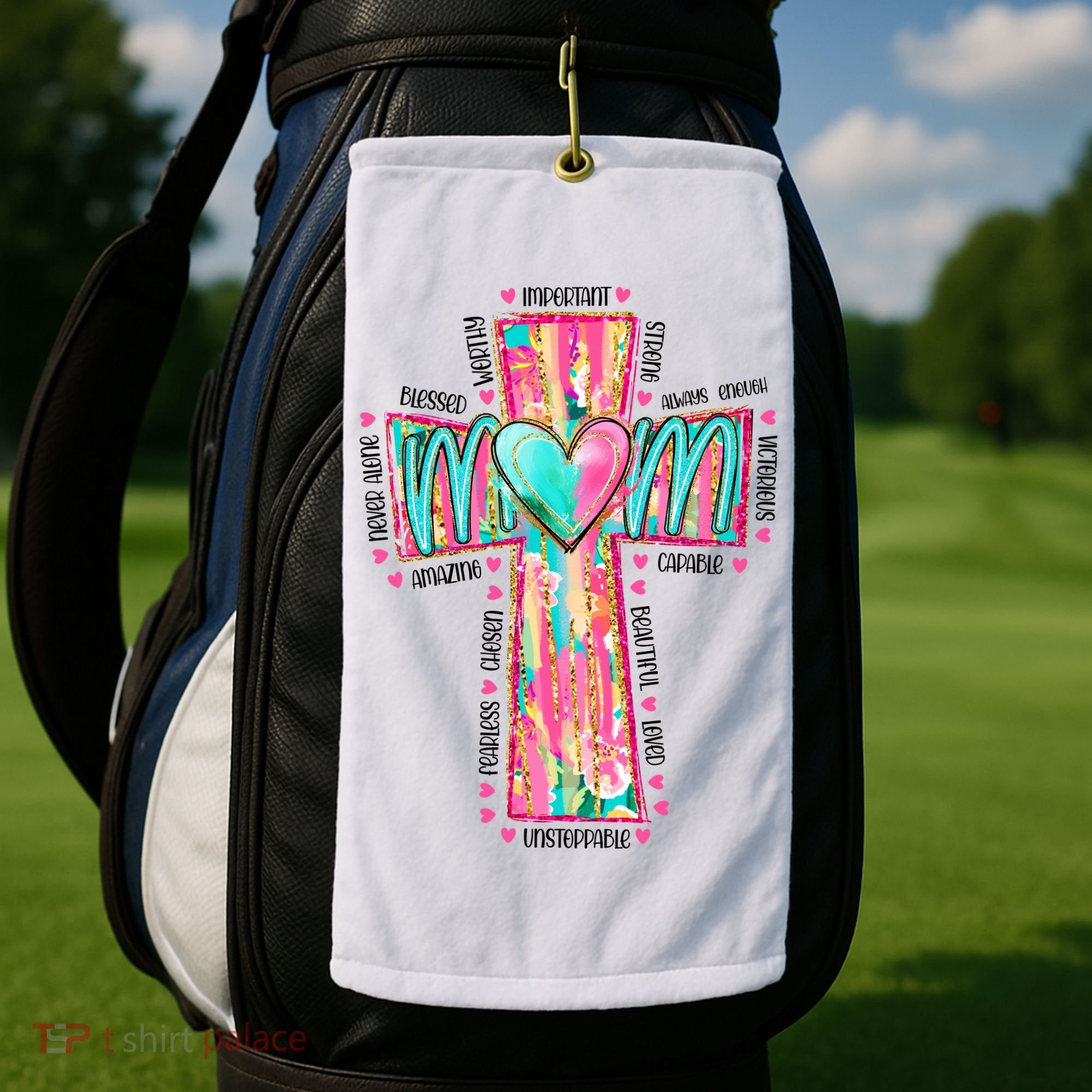 Christian Mom Mothers Day Golf Towel