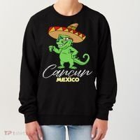 Cancun Mexico Mexican T Rex Dino Funny Cancun Women's Sweatshirt thumb 0