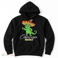 Cancun Mexico Mexican T Rex Dino Funny Cancun Hoodie thumb 0