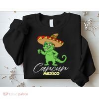 Cancun Mexico Mexican T Rex Dino Funny Cancun Sweatshirt thumb 2