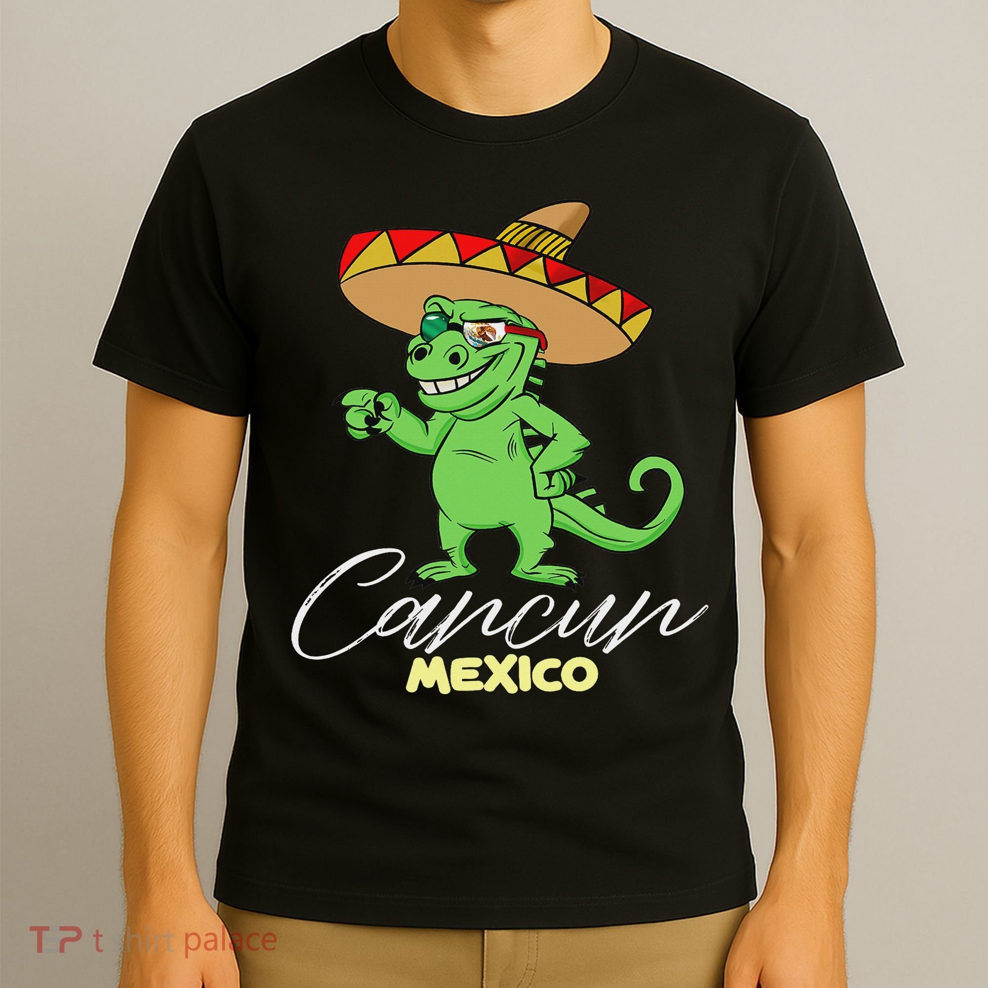 Cancun Mexico Mexican T Rex Dino Funny Cancun T-Shirt