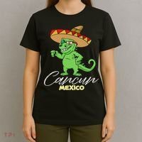 Cancun Mexico Mexican T Rex Dino Funny Cancun T-Shirt thumb 4