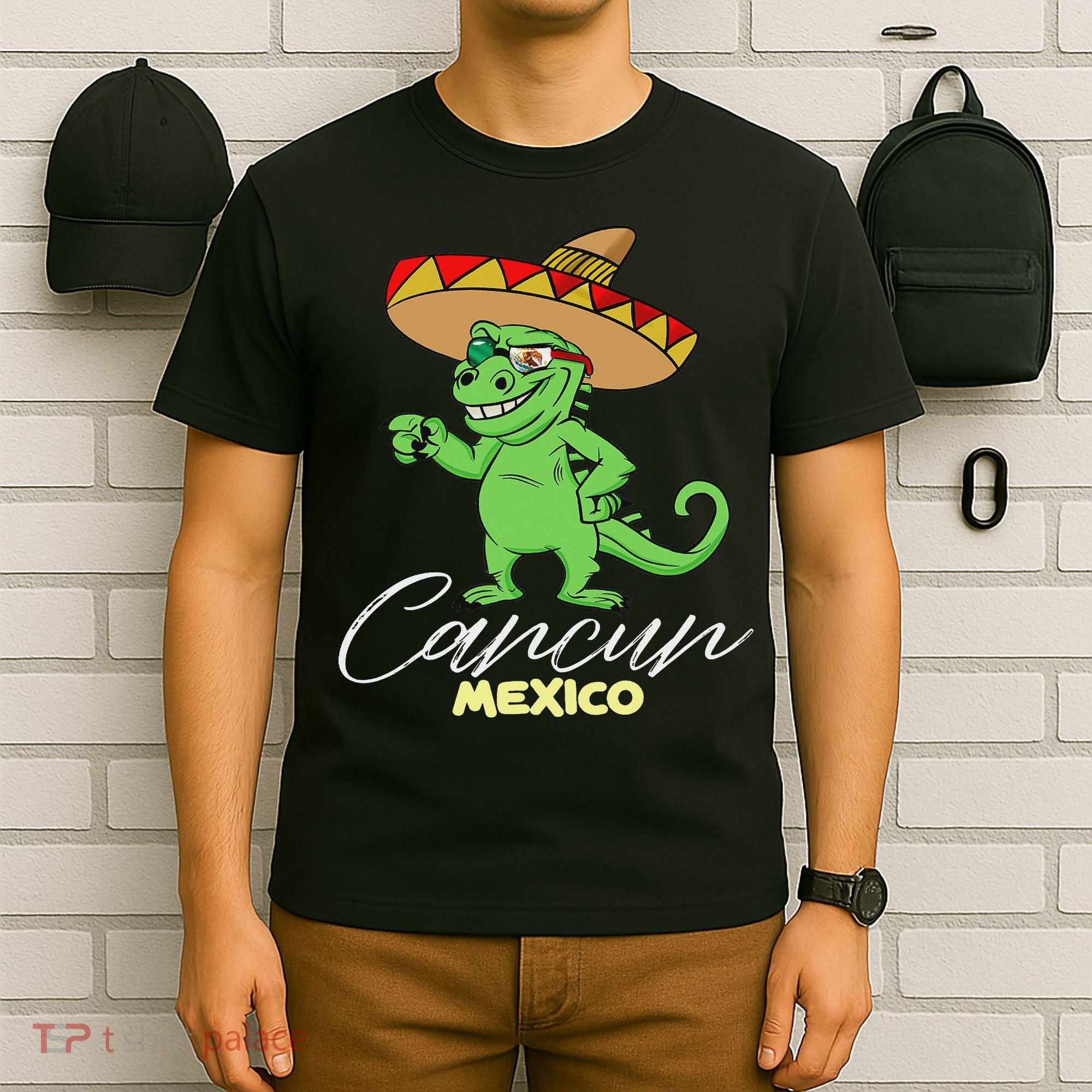 Cancun Mexico Mexican T Rex Dino Funny Cancun T-Shirt