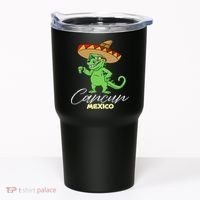 Cancun Mexico Mexican T Rex Dino Funny Cancun Tumbler thumb 0