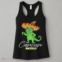 Cancun Mexico Mexican T Rex Dino Funny Cancun Women's Tank Top thumb 3