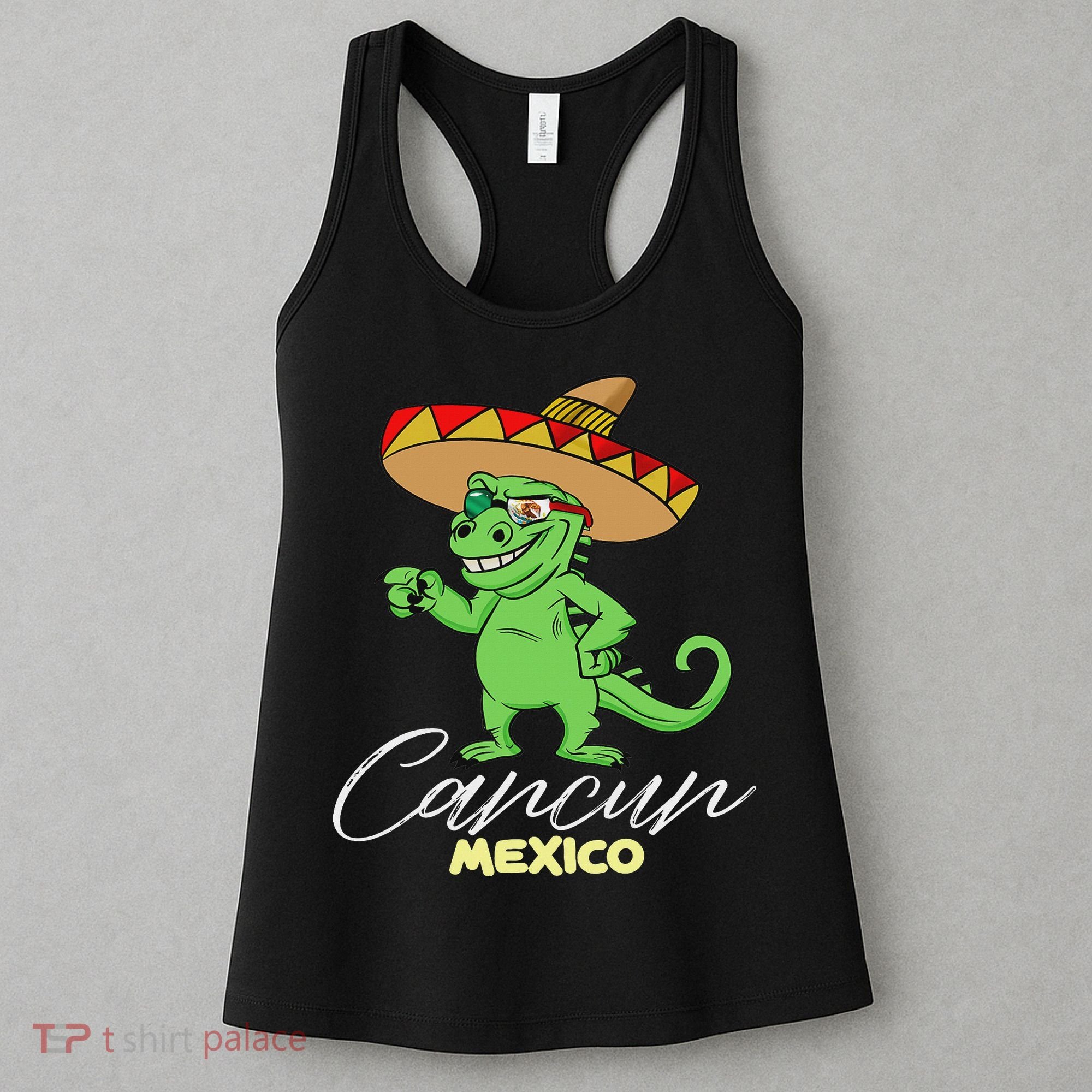 Cancun Mexico Mexican T Rex Dino Funny Cancun Women's Tank Top