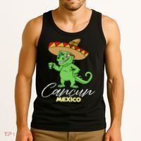 Cancun Mexico Mexican T Rex Dino Funny Cancun Tank Top thumb 3