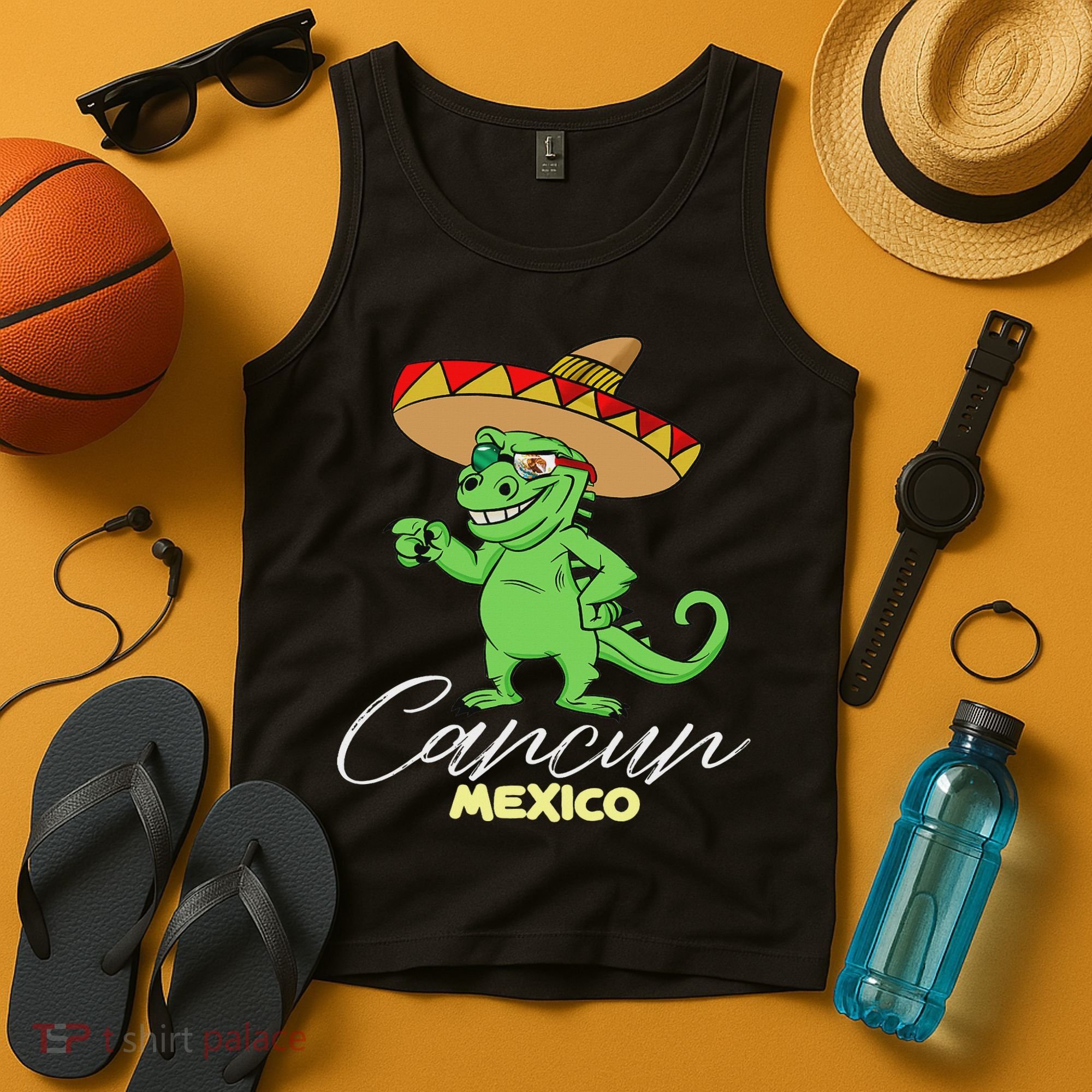 Cancun Mexico Mexican T Rex Dino Funny Cancun Tank Top