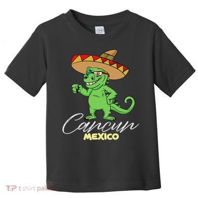 Cancun Mexico Mexican T Rex Dino Funny Cancun Toddler T-Shirt