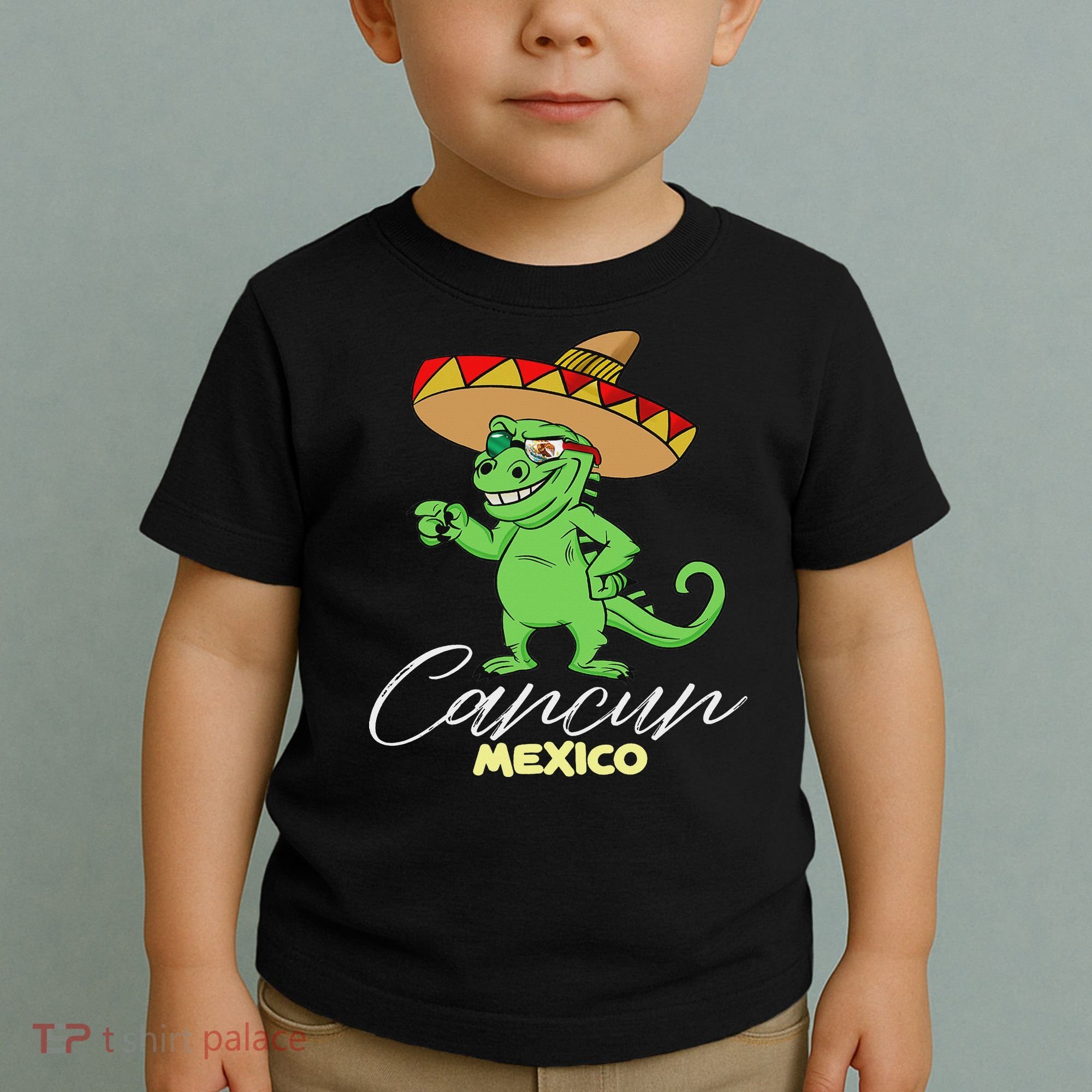 Cancun Mexico Mexican T Rex Dino Funny Cancun Toddler T-Shirt