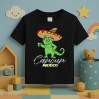Cancun Mexico Mexican T Rex Dino Funny Cancun Toddler T-Shirt thumb 3