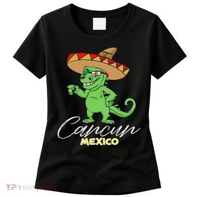 Cancun Mexico Mexican T Rex Dino Funny Cancun Women's T-Shirt